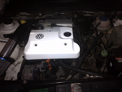 Polo engine cover done in matt white